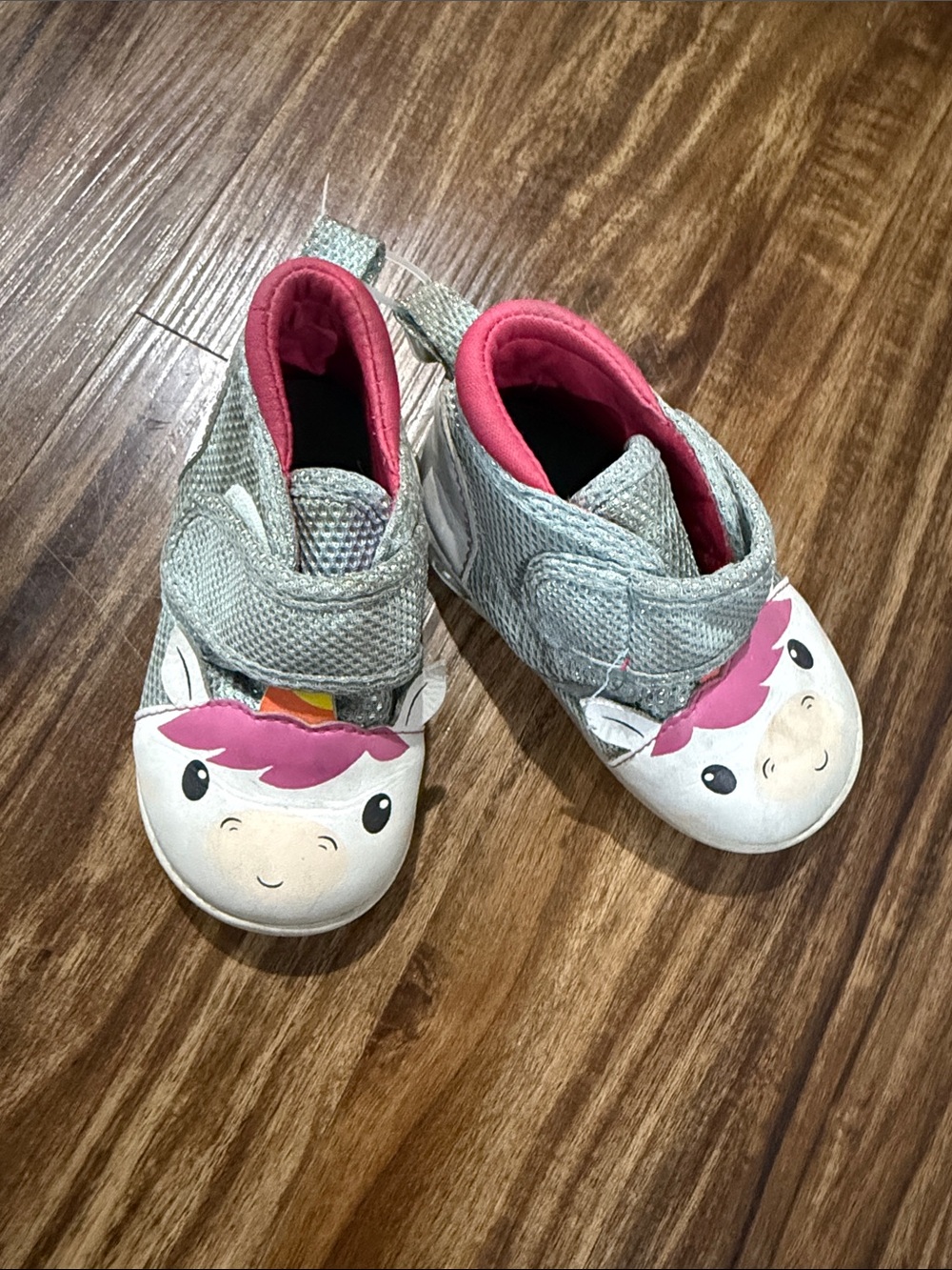 Baby Unicorn Slip-On Walkers with Pink Accents
